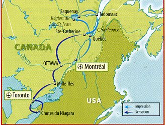 Circuit individuel (Autotour)  au Canada : Qu�bec et Ontario